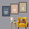 SET OF 3 MODERN MOTIVATIONAL WALL FRAMES