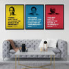 Set Of 3 Motivational Art(Steve Job, Imran Khan, Peter Drucker)
